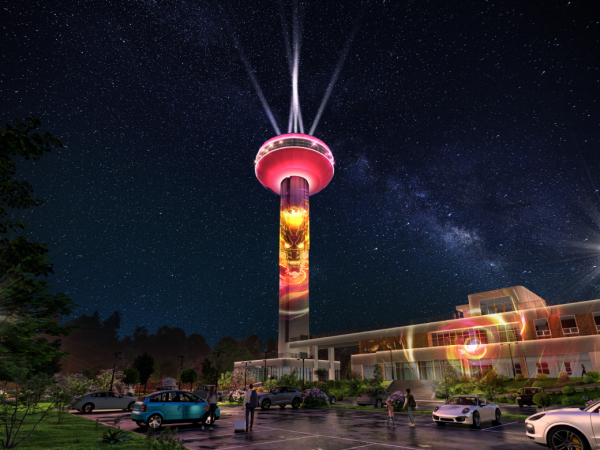 예당호 전망대 미디어파사드 송출 조감도