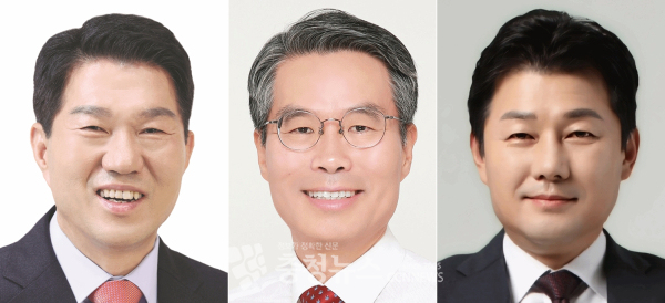 국민의힘 22대 총선 공천 확정자(왼쪽부터) 윤소식 대전 유성갑 후보, 박경호 대전 대덕구 후보, 이준배 세종시을 후보