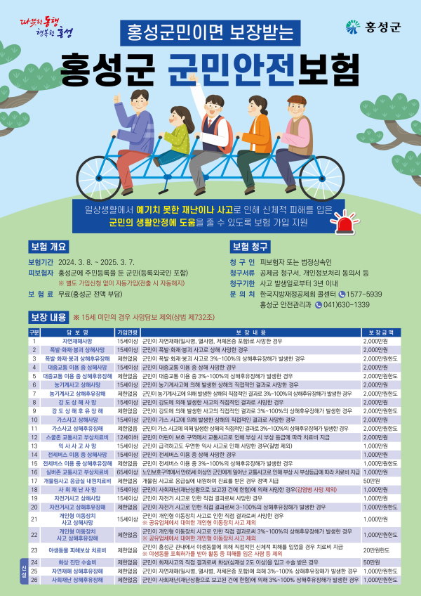 홍성군 군민안전보험