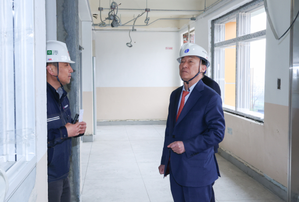 설동호 대전광역시교육감, 해빙기 공사현장 안전점검 진행 모습