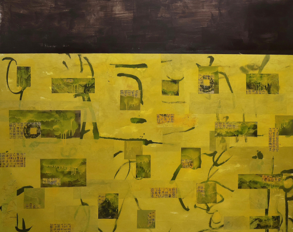 이가흔. 필기-조화. 162x131cm. 한지에 채묵