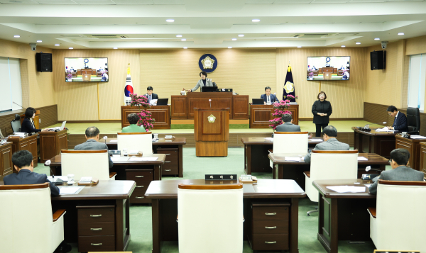 청양군의회 제297회 임시회 폐회식 모습