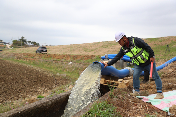 이동식 모듈형 사이펀 장치 사용 모습