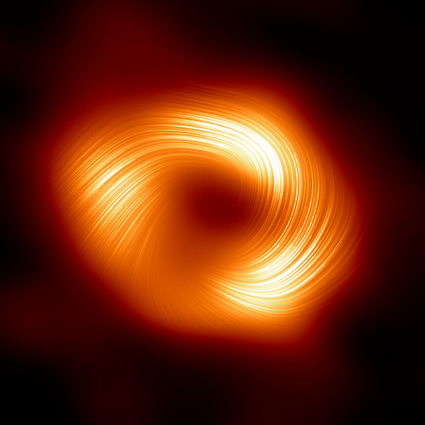 그림 1. 우리은하 중심에 위치한 초대질량블랙홀 편광 영상
