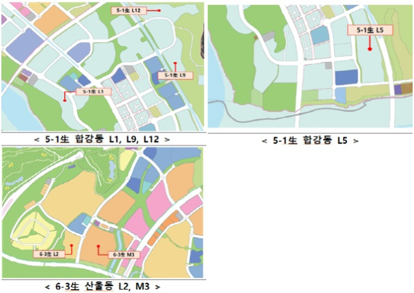주택공급 예정지(위치도)