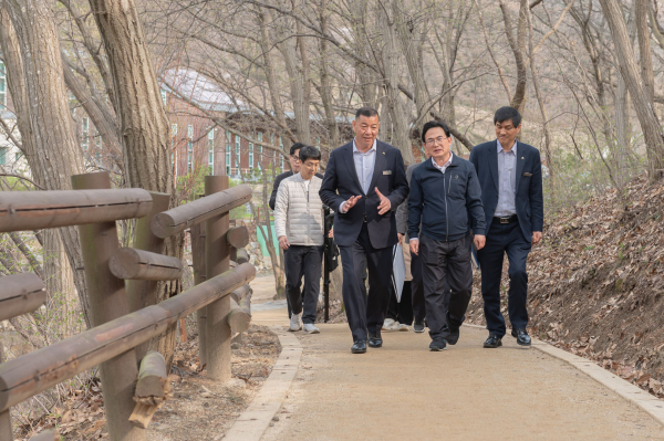 주미산 산림레포츠 등 조성사업 현장방문