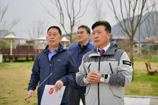 최재구 예산군수 현장방문 모습