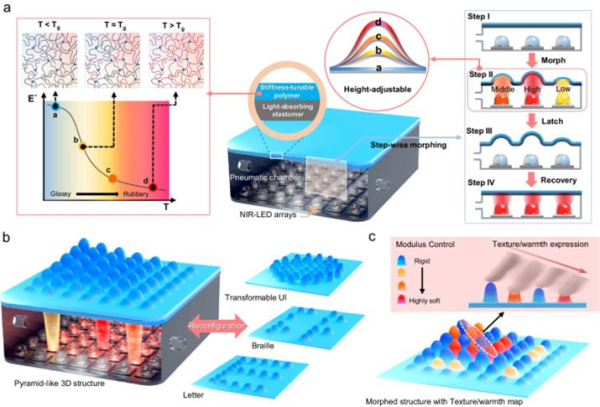 촉각 디스플레이 구조와 동작원리