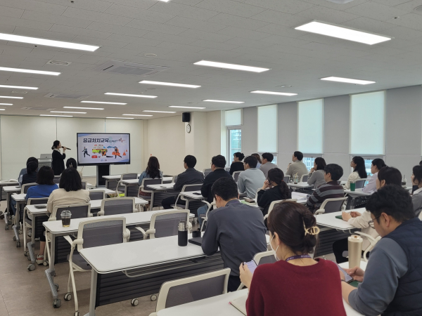 18일, 위급상황 골든타임 확보 이론교육 모습