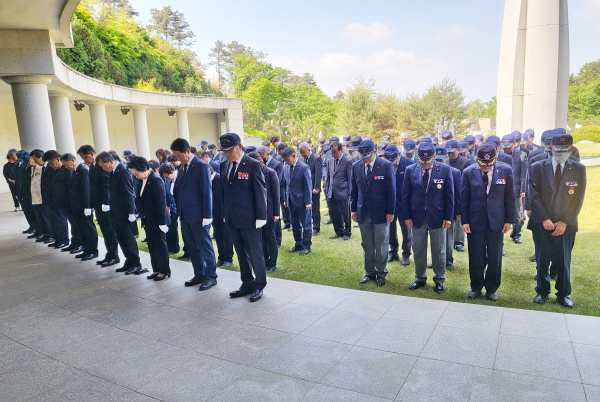 대전보훈공원 영렬탑 월례참배 모습