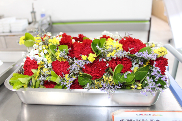 어버이날 맞아 환자들에게 카네이션 전달