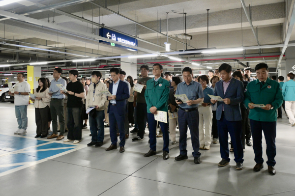 민방위 훈련 모습