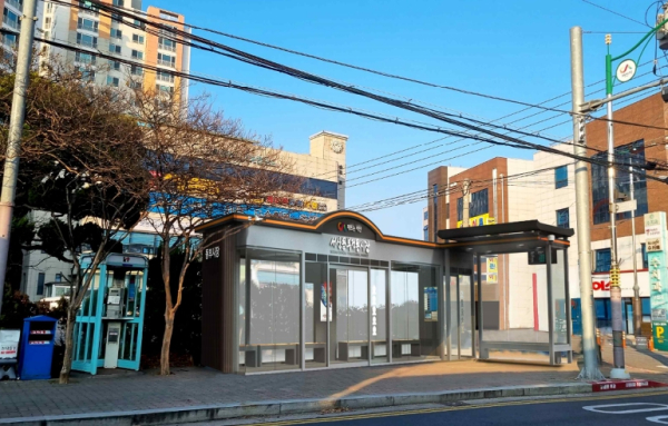 동부시장 입구 스마트 버스 정류장 설치 예상도