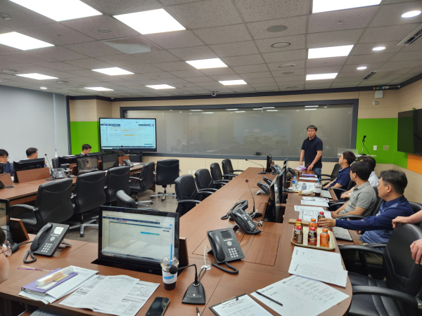 피해 복구계획 수립 훈련 장면