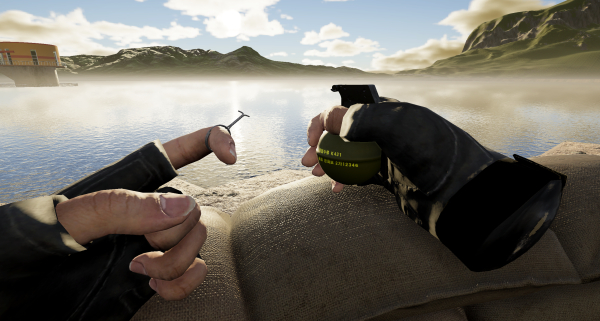 XR 수류탄 안전핀 제거 사진