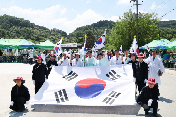 청양군 정산 3·1만세 운동 105주년 권흥규 의사 추모제향 모습