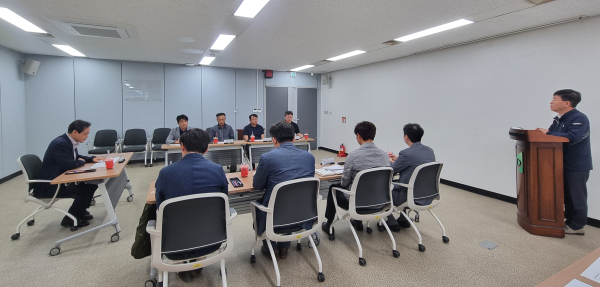 정국영 사장, 건설공사 관계자 안전협의체 회의 개최 모습