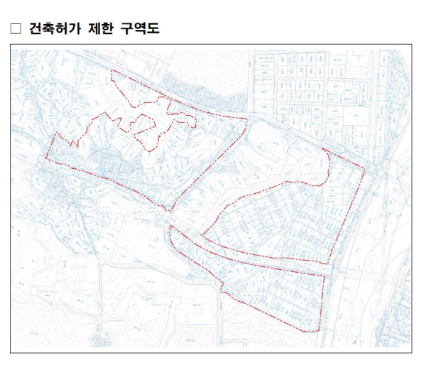 건축허가 제한 구역도