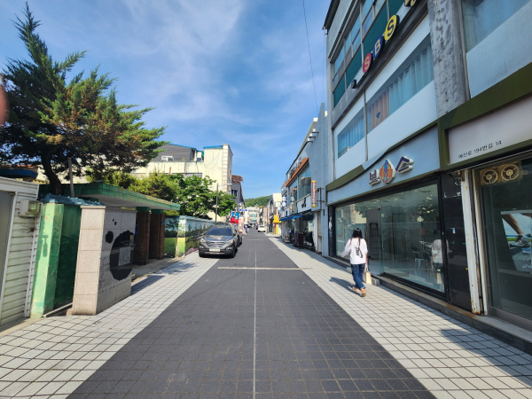 추사거리 노면 포장 모습