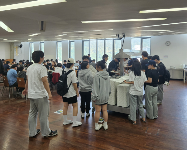 기말고사 기간 천원의 아침밥 제공 모습