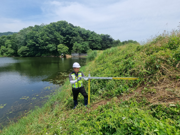 충남지역본부, 중점관리 저수지 재난대비 점검 모습