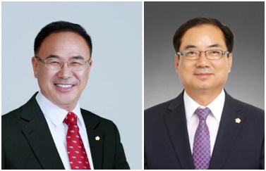 (좌)후반기 의장 조동식 의원, (우)부의장 안효돈 의원