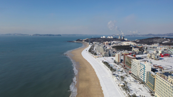 대천해수욕장 설경