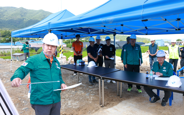김동일 보령시장, 우기대비 재난취약 현장점검 모습