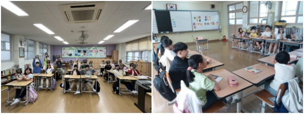 (왼쪽부터) 교과연계 토론도서 :용운초운영사례, 동도초운영사례 모습