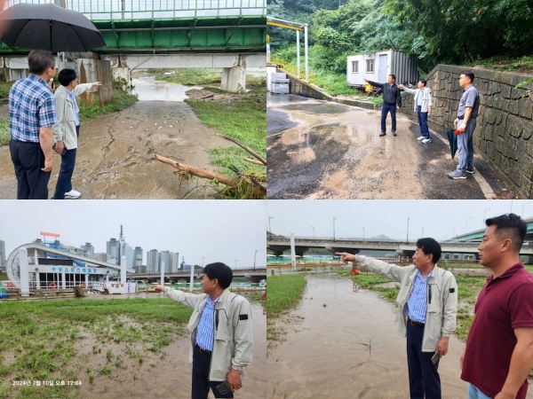 대전시설관리공단 시설물 점검, (위쪽부터) 기성종합복지관, 정수원, 갑천수상, 흑석하수처리장