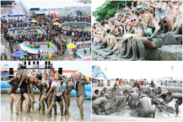 지난 보령머드축제 체험 모습