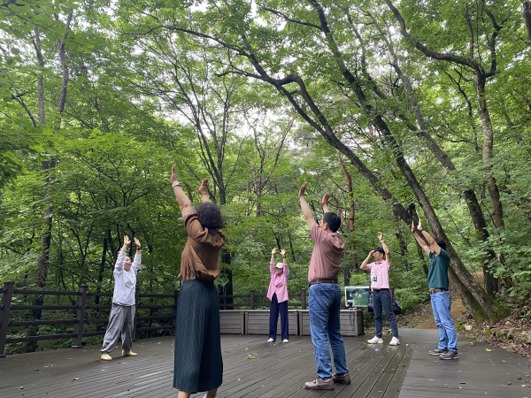 국립제천치유의숲 ‘숲여행-힐링제천’ 운영 사진.