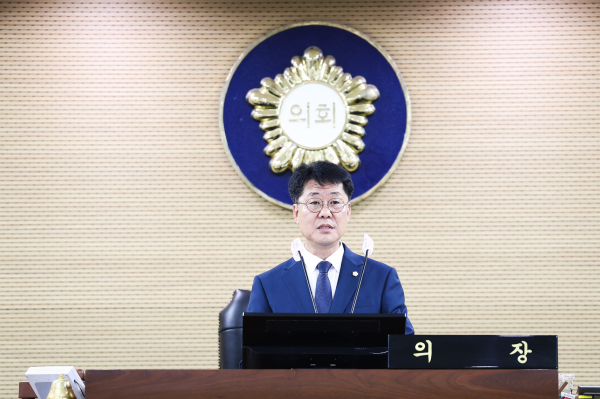 청양군의회 제302회 임시회 폐회 모습