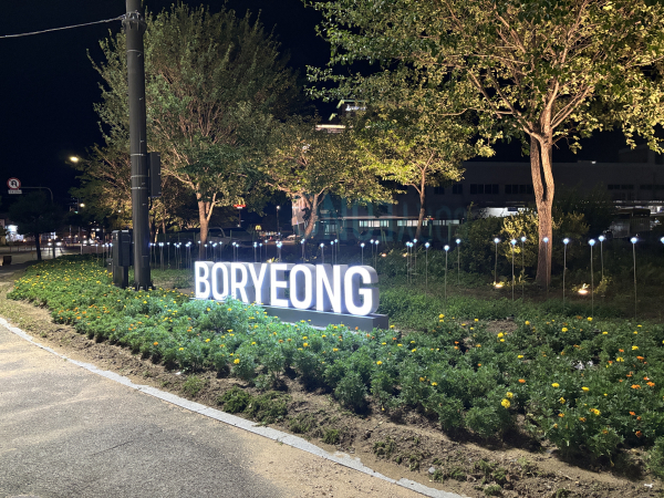 역세권 야간 조명 모습