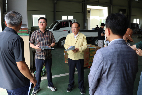 서산시의회 조동식 의장, 집중호우 침수피해지역 현장 점검 모습