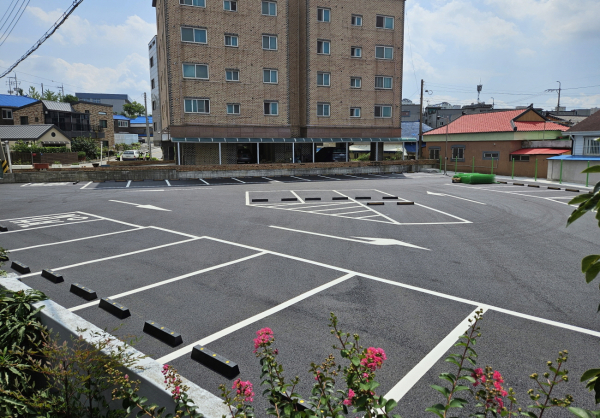 지난 9일 태안읍 동문리에서 진행된 공영주차장 준공