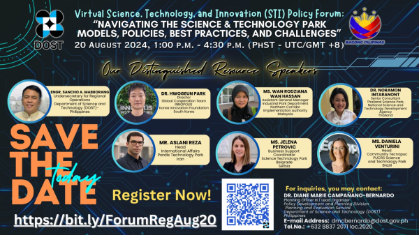 특구재단 박후근 팀장(1열 왼쪽에서 두 번째)이 필리핀 STI 포럼의 연사로 포럼에 참석하고 있다.