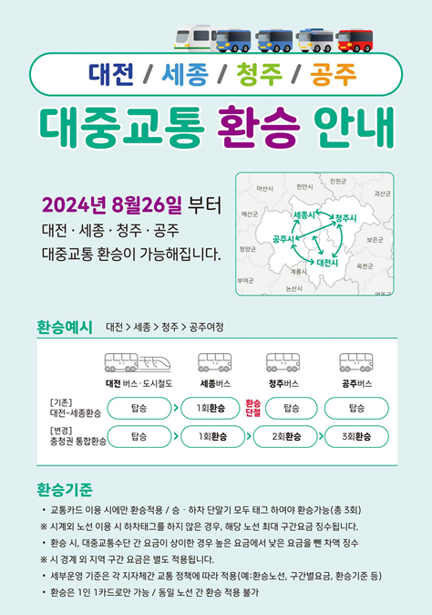 대중교통 환승 안내 포스터