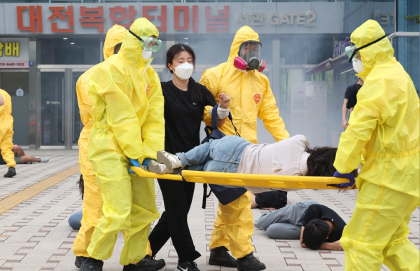 을지연습 드론테러 훈련 모습