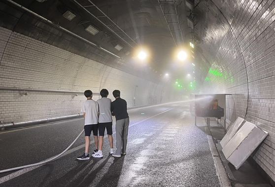 터널방재종합시험장(충북 영동군 소재) 체험 및 견학 모습