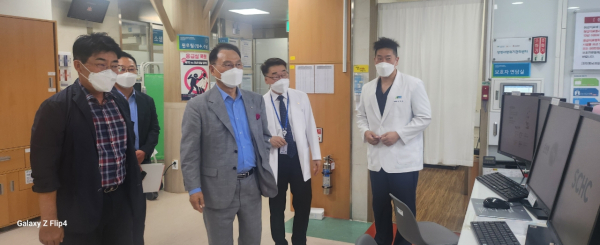 박상돈시장 응급의료 현장방문-순천향대병원