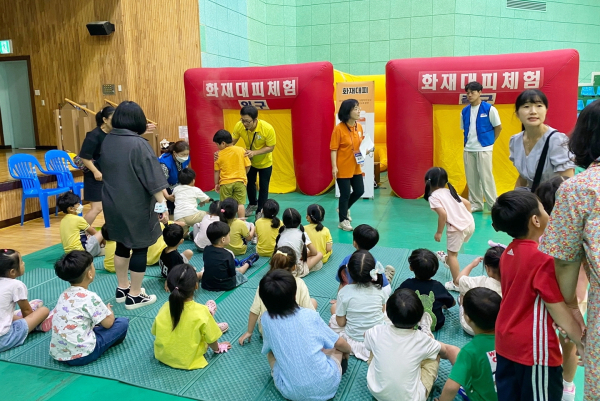 지난 6일 태안군민체육관 및 태안문화예술회관에서 개최된 ‘재난 안전 체험 한마당’ 모습.