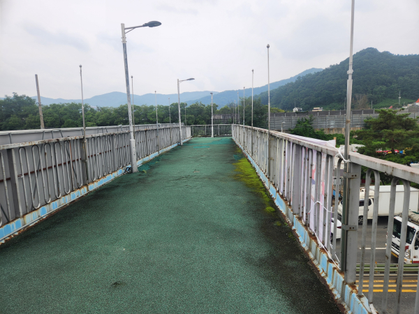 노후화된 유량육교.