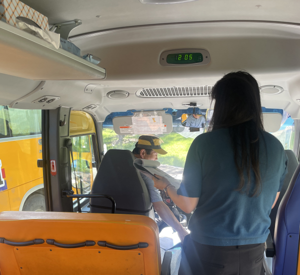 어린이통학차량 관계 기관 합동 점검 진행 모습