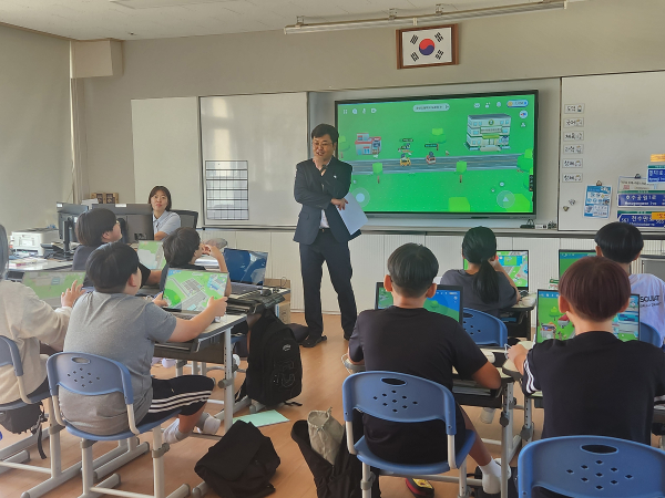 지난 23일부터 25일까지 운산초등학교에서 진행된 ‘찾아가는 유소년 드론 체험 교실’