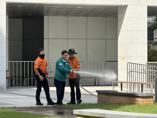 옥내소화전 사용 실습