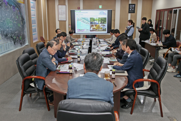 합덕제 사계절 테마공원 설계용역 최종보고회 개최 모습