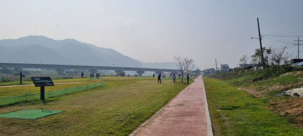 시범 운영 중인 풍서천 파크골프장