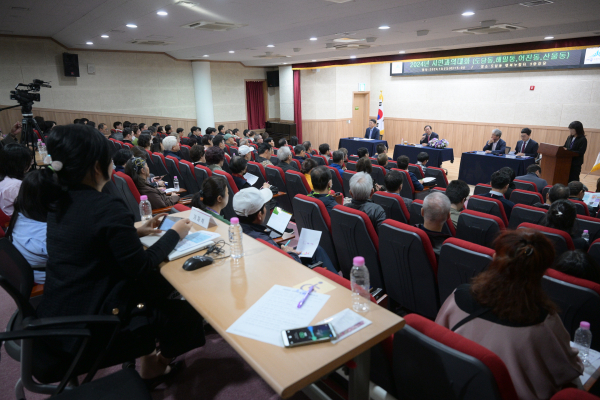 23일 도담동 행복누림터(복합커뮤니티센터)에서 도담·해밀·어진·산울동 주민과 소통의 시간 진행