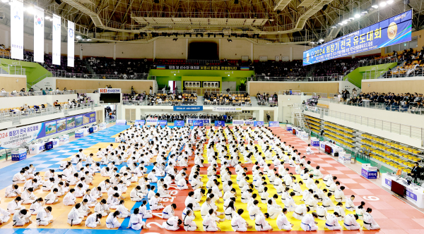 ‘2024 회장기 전국 유도대회(2025 국가대표 1차 선발전 겸) 및 2024 만세보령배 회장기 전국생활체육 유도대회’개회식 개최 모습